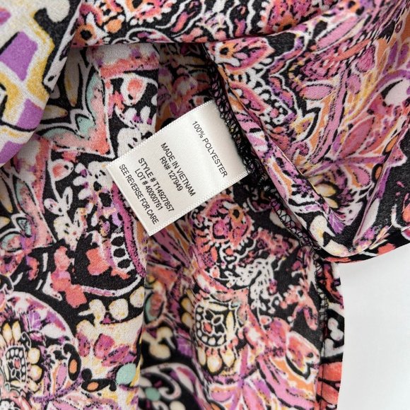 Floral&Ivy Women's Sleeveless Blouse sz S NWT V-Neck Chiffon Career Top BELK - Picture 6 of 7